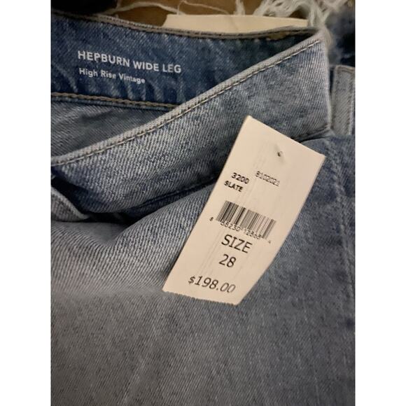 DL 1961 Women's Jeans Hepburn High Rise Wide Leg Size 28 NWT - Picture 6 of 6